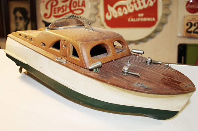 wooden model boat